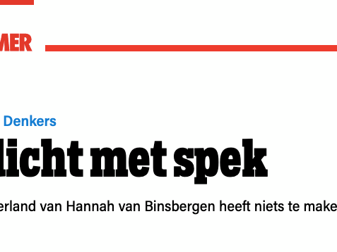 kop 'gedicht met spek' in de groene amsterdammer